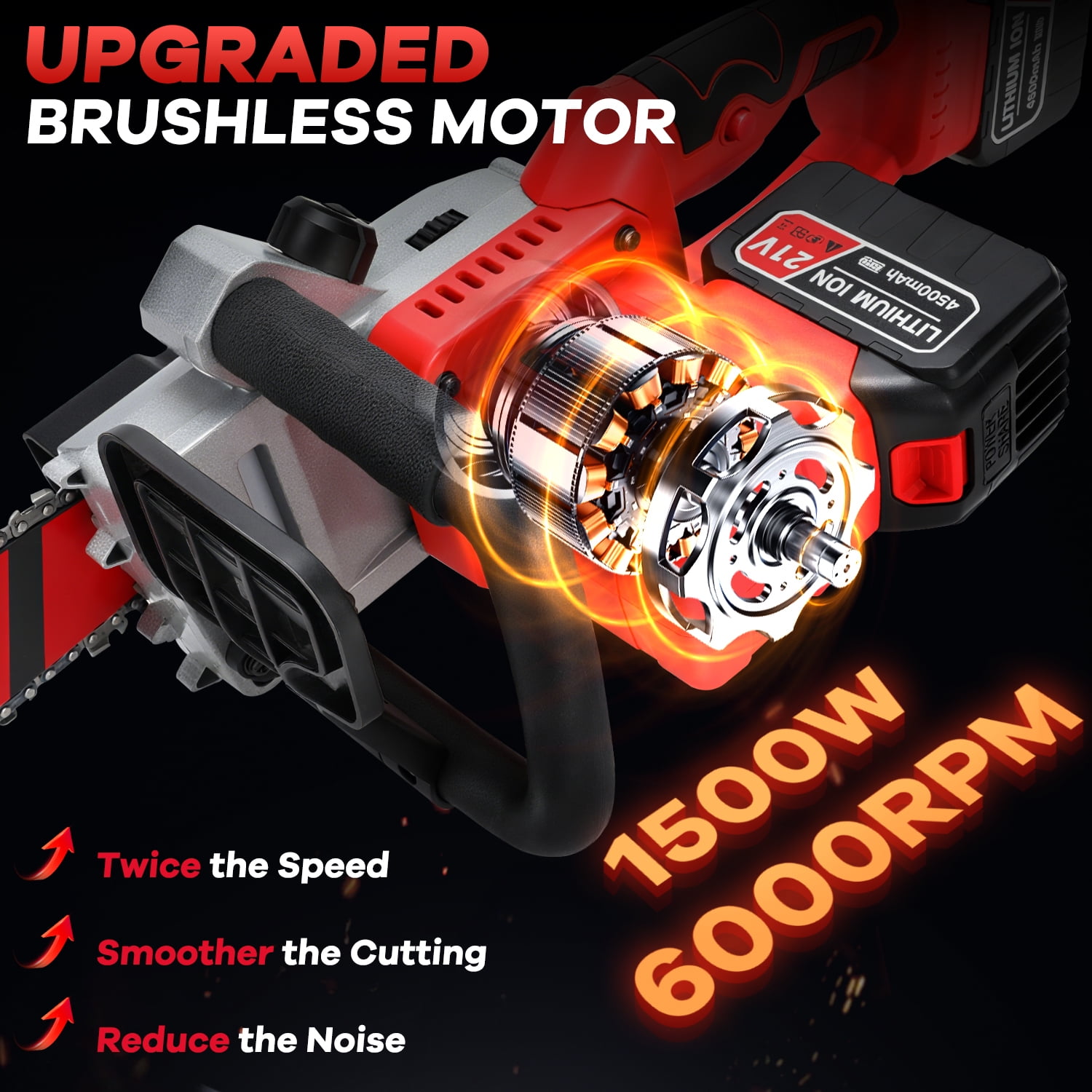 UNTIMATY Battery Chainsaw 12 inch Electric Chainsaw Cordless Chain