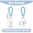 thumbnail image 2 of 26Pcs Colorful PU Leather Keychain Straps 14.2cm Long Woven Lanyard Strap Keyring Handbags Holder for Cell Phone Wallet Camera 13 Colors, 2 of 7