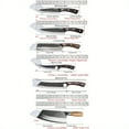 thumbnail image 3 of Stainless Steel Kitchen Knife Set, 8pcs Handmade Forged Chef Knives with Wooden Magnetic Block, Boning Utility Butcher Knives & Carbon Steel Sharpener, 3 of 12