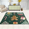 thumbnail image 2 of Yayeee Area Rugs for Living Room 5.2'x4' Non Slip Washable Bedroom Floor Carpet, Green Christmas Gingerbread, 2 of 6