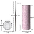 thumbnail image 5 of 20oz. Pink Ribbon Stainless Steel Tumbler with Lid and Metal Straw - Breast Cancer Survivor Gift - Women's Pink Week Gift, 5 of 7