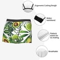 thumbnail image 5 of Wukai Watercolor Green Tropical Print Men’s Underwear Breathable Boxer Briefs,&nbsp;Moisture Wicking & Breathable-Large, 5 of 7
