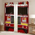 thumbnail image 2 of Castle Fairy Children Kids Cartoon Fire Truck Curtains Pack of 2 (42x84 Each),Firefighter Car Curtains Blackout,Car Theme Bedroom Curtains,Ultra Soft Home Decor, 2 of 6
