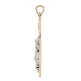thumbnail image 2 of Auriga 14k Two-tone Gold Polished Solid INRI Crucifix Cross Pendant for Women (L-34.9mm, W-19.25mm), 2 of 6