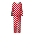 thumbnail image 4 of cfhntfmh Lounge Sets for Women Casual Cute Printed Long Sleeve Crewneck Sleep Shirts Loose Pants Sleepwear 2 Piece Pajama Sets, 4 of 5