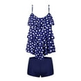 thumbnail image 5 of Tankini Swimsuits for Women Layered Ruffle Flounce Tankini Top with Boyshorts Two Piece Bathing Suits, 5 of 8