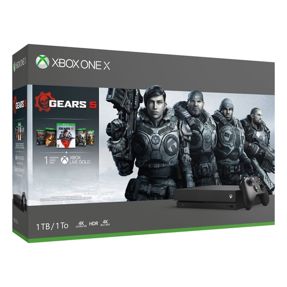 Pre-Owned Microsoft Xbox One X 1TB Gears 5 Bundle, Black, CYV-00321