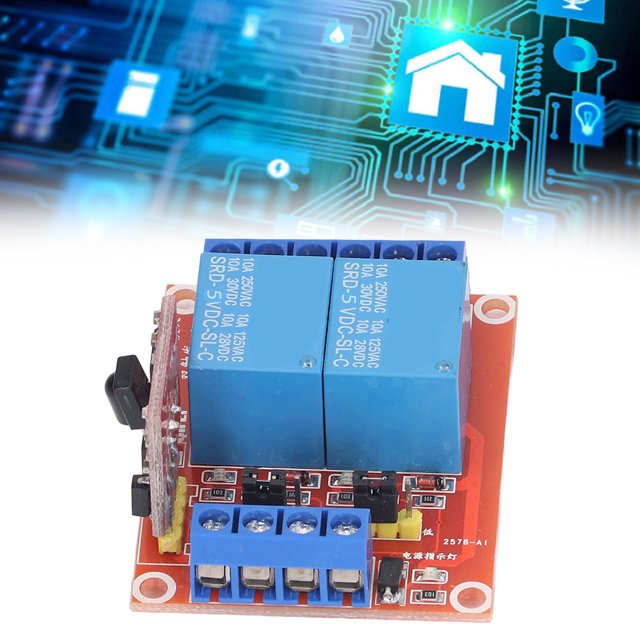 2 Channel Infrared Remote Control Relay Module With High Low Bidirectional ON OFF Remote Switch Relay 10A 3 Operation Modes