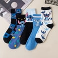 thumbnail image 2 of Calcetines de algodón de Disney Stitch, medias de tubo medio con dibujos de muñecos de Stich, medias cálidas para dormir para niños y niñas, regalo de Lilo & Stitch, 2 of 5