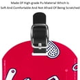 thumbnail image 4 of Square 2Pack PU Leather Barber Tools Red Cruise Luggage Tag with Privacy Cover and Name ID Tag for Travel Handbags Backpacks Luggage Tags, 4 of 6