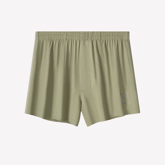 Yaoyar Mens Fashion Striped Summer Boxer Briefs Stretch Underwear with Comfort Fit Fabric for Daily Home Wear Underwear,Green,2XL