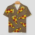 thumbnail image 2 of PRIYAL Ensemble de Pyjama pour Femmes Motif Pizza Shorts Deux Pièces Manches Courtes, 2 of 6