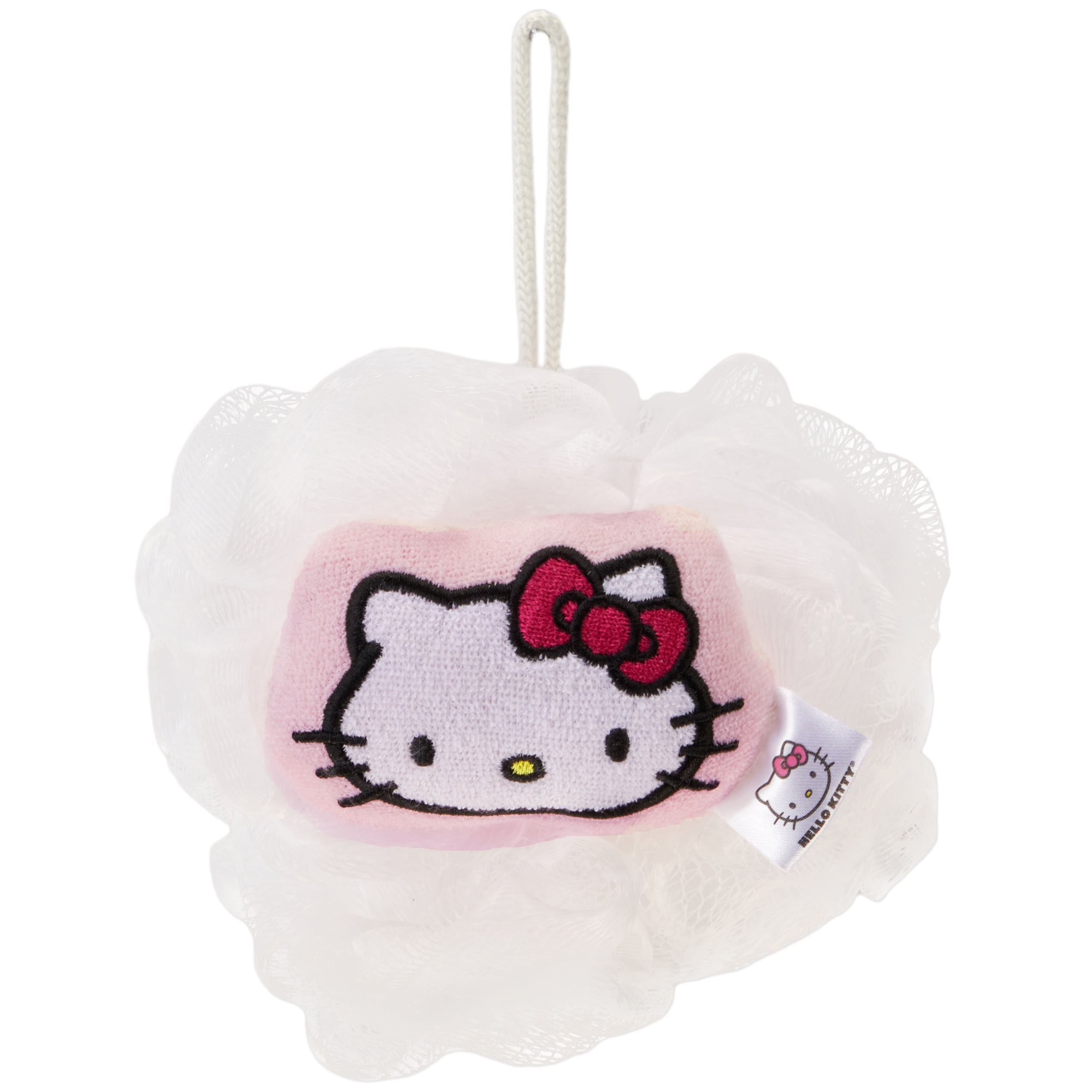 (6 pack) Hello Kitty Kids Bath Loofah Pouf, Pink