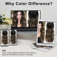 thumbnail image 7 of Clip in Long Wavy Synthetic Hair Extension 20 Inch Ombre Natural Black to Chestnut Brown Highlights 4PCS Thick Hairpieces Fiber Double Weft Hair for Women, 7 of 7