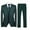 Green, variant on Cloudstyle Mens Slim Fit 3 Piece Suit Classic Business Wedding Suits Tuxedo Blazer Waistcoat Trousers