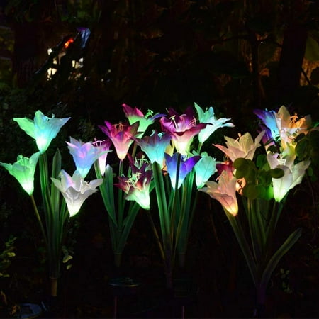 Outdoor Solar Garden Stake Lights 4 Pack Solite Solar Powered