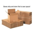 thumbnail image 3 of 16 x 12 x 4 Corrugated Cardboard Boxes, Flat 16"L x 12"W x 4"H, Pack of 25 | Shipping, Packaging, Moving, Storage Box for Home or Business, Strong Wholesale Bulk Boxes, 3 of 5