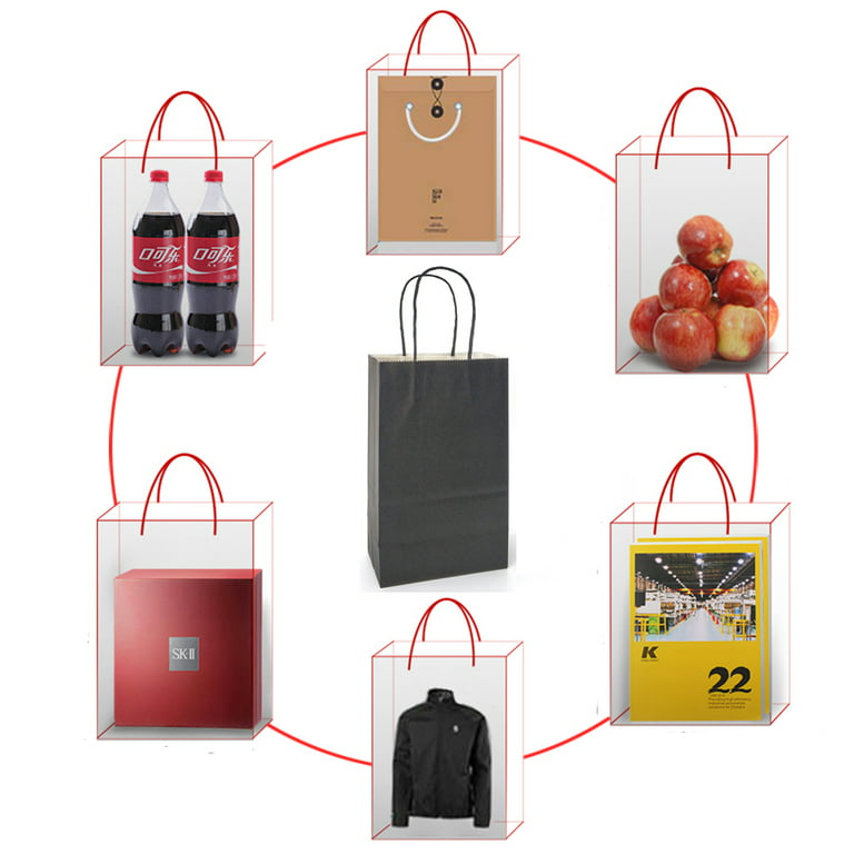 AZOWA Gift Bags Mini Small Kraft Paper Bags with Handles (4 x 2.4