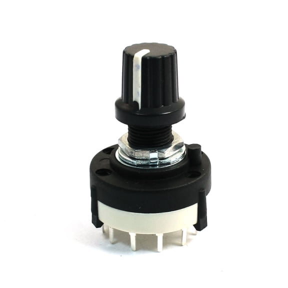Unique Bargains 2P6T Single Deck Rotary Switch Band Selector 2Pole 6 Position w Knob