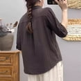 thumbnail image 5 of XuJwPNcy Button Down Shirts for Women Half Sleeve Collared Tops Trendy Casual Summer Tee Clothes Breathable Comfy Outfits, 5 of 5