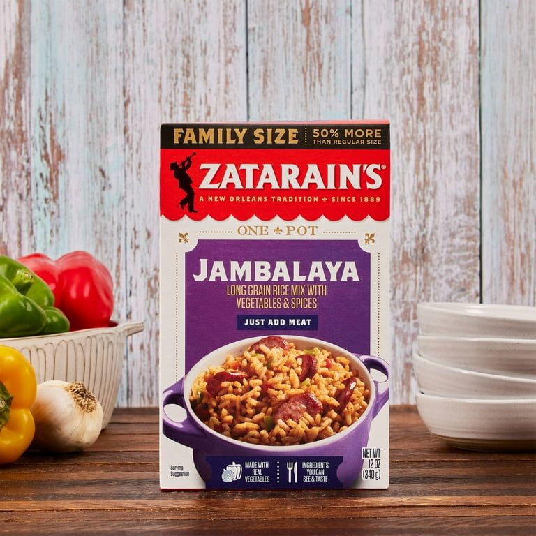 Zatarain's Gluten Free Jambalaya Rice Dinner Mix, Family Size, 12