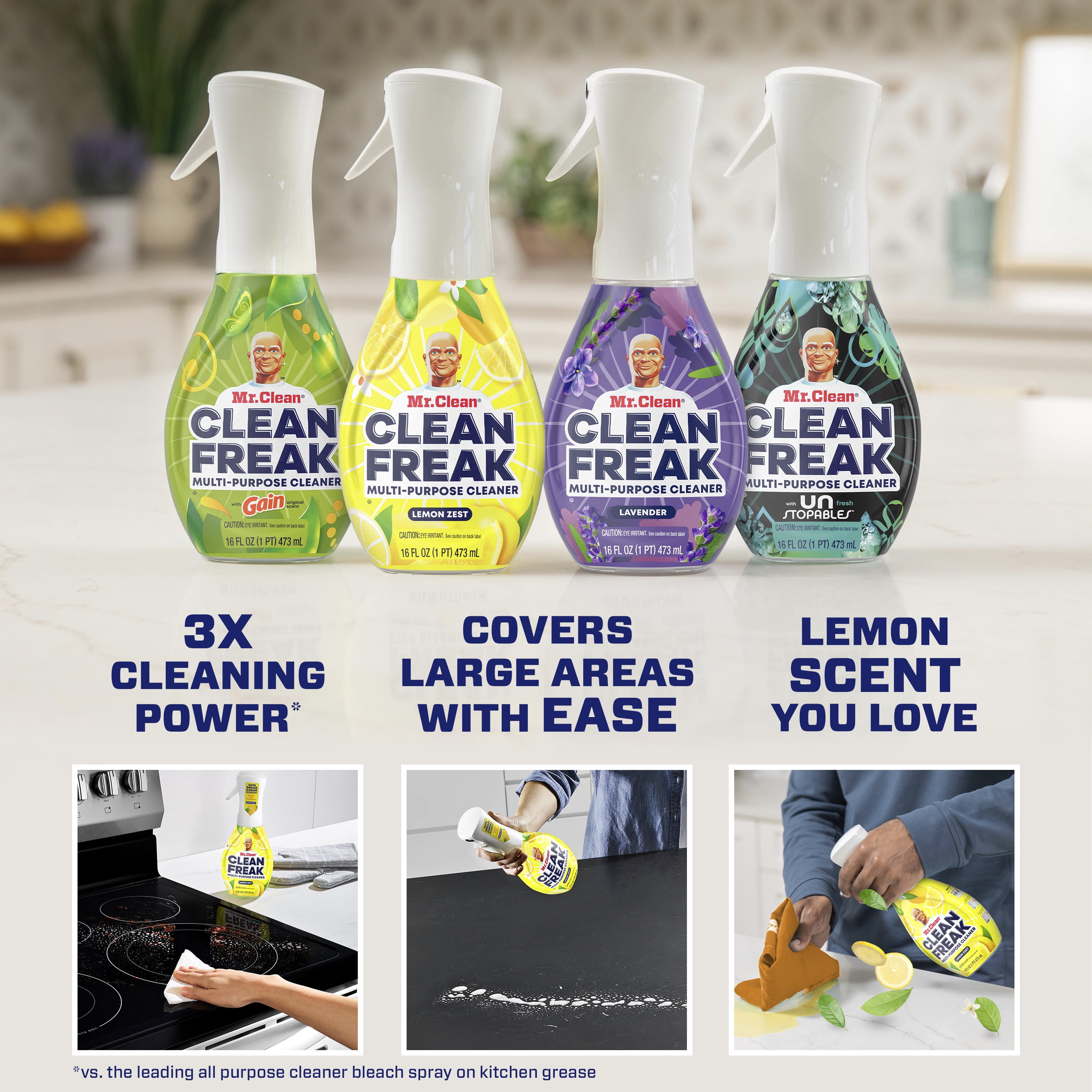 Mr. Clean® Clean Freak Starter Kit, Gain® Original Scent, 16 Oz Bottle
