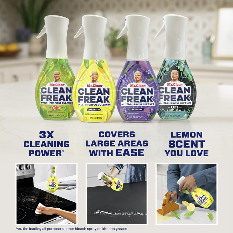 Mr. Clean Clean Freak Multi-Surface Spray Starter Kit, Lemon Zest