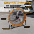 thumbnail image 4 of Bingirl Ventilateur à Tambour Industriel à Haute Vélocité de 30 Po 7592 CFM Ventilateur de Plancher à Haute Puissance avec 3 Réglages de Vitesse Rotation à 360 Degrés Réglage d'Inclinaison Circulateur d'Air Portable avec Construction Métallique Robuste pour, 4 of 6