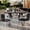 Dark Brown/Silver Base, variant on Flash Furniture 48" x 30" Indoor Outdoor Tabletop in Gray Faux Concrete with TopGuard HPL Technology and Double 5" x 22" Silver T-Bases