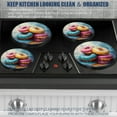 thumbnail image 5 of Electric Stove Burner Covers,4 Pcs Round Gas Burner Cover,8 and 10 Inch,Glistening Donuts with Sprinkles, 5 of 7