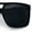 All Black, variant on Mens Color Mirror Mobster Racer Flat Top Plastic Rectangle Sunglasses All Black