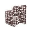 thumbnail image 4 of Pippa Merlot Geometric Jacquard Weave Stool, 4 of 6