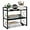 Black, variant on Desktop Shelf Organizer, 2 Tier Office Shelves, Wood Desk Organizer Storage Rack and Freestanding Display Shelf for Office, Dormitory, Home