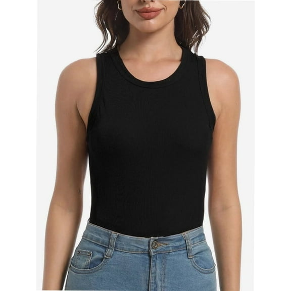 Women Tank Tops Summer Sleeveless Basic Cami Top Shirt Slim Racerback Blouses