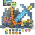 thumbnail image 1 of Magnetic Blocks-Build Mine Magnet World Sword Edition Mine Sword Caverns Magnet Classroom Must Haves Toddler Toys for Boys & Girls Age 3-4 4-5 6-8, Sensory Montessori Toys for Kids for 3+, 1 of 7