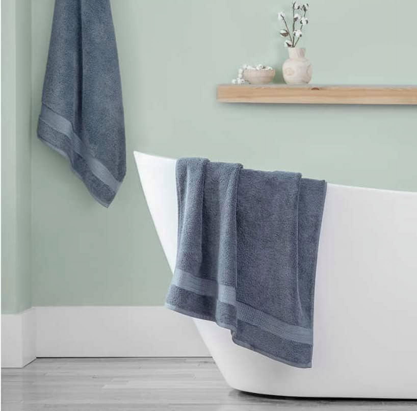 100% HydroCotton | Includes: 2 Luxury Bath Towels, 2 Hand Towels & 2 Washcloths | Quality, Ultra Soft Towel Set | 6 Piece Set (Blue)
