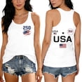 thumbnail image 3 of Sewkxo 4th of July Independence Day Tank Top Women‘s 255 Anniversary USA Patriotic Crew Neck American Flag Print Tank Top,White S, 3 of 5