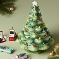 thumbnail image 4 of Treasured Traditions Green Light-Up Tree Figurine, 4 of 5