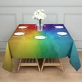 thumbnail image 3 of Colorful Tie Dye Pattern Square Tablecloth,Waterproof Square Table Cover,Wipeable Spillproof Washable Table Cover for Home Kitchen Party Decor 52"x52"(132x132cm), 3 of 6