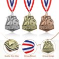 thumbnail image 3 of Uxcell Bowling Games Embossing Gold Silver Bronze Award Medals with Red & White & Blue Ribbons, 9 Pcs Winner Medals Prizes for Competitions Sports Party, Gold/Silver/Red, 3 of 7