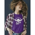 thumbnail image 2 of Fly Away - Retro Winged Emoji Graphic Women's T-shirt, 2 of 4