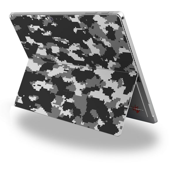 Decal Style Vinyl Skin for Microsoft Surface Pro 4 - WraptorCamo Digital Camo Gray - (SURFACE NOT INCLUDED)
