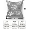 thumbnail image 6 of Grey White Snowflakes Christmas Pillow Covers 16x16 Set of 2 Xmas Snow Holiday Decoration Print Decorative Outdoor Pillowcases Seasonal Winter Farmhouse Throw Cushion Case Decor for Couch Sofa Bed, 6 of 6