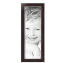 ArtToFrames 6" x 18" Dark Mahogany Silver Picture Frame, 6x18 inch Multi Wood Poster Frame (WOM-5024), Pack