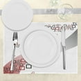 thumbnail image 3 of Ambesonne Geometric Place Mats Set of 4, Square Wavy Shapes, Standard Size, Grey and Red, 3 of 6