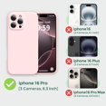 thumbnail image 2 of Funda de silicona magnética Ktele para iPhone 16 Pro Max de 6.9 pulgadas, color rosa, 2 of 8