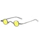 thumbnail image 1 of Gafas de sol Retro Qarigey para hombre y mujer, montura de Metal, antirreflectantes, estilo Hip Hop, estilo Punk, Lentes Amarillo negro, 1 of 6