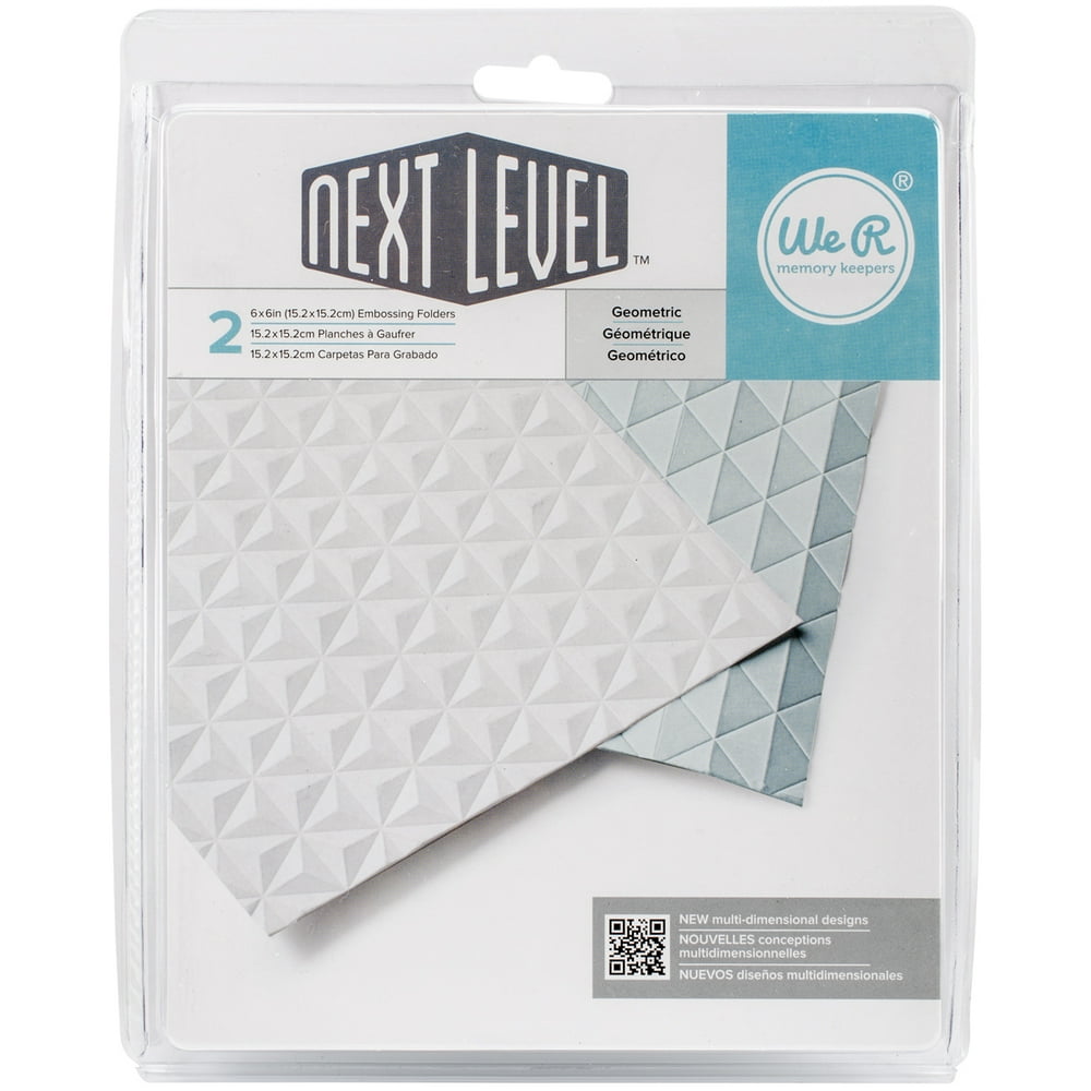 We R Next Level Embossing Folders 6"X6" 2/PkgGeometric