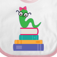 thumbnail image 4 of Inktastic Bookworm Girls Reading Gift Girls Baby Bib, 4 of 4