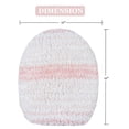 thumbnail image 3 of Home Weavers Gradation Collection Toilet Lid Seat Cover Bath Rug, 100% Cotton Soft Universal Fit for Standard Oblong Round Bath Room Bowl Lids, Washable 18"x18" Toilet Lid Cover, Pink, 3 of 7